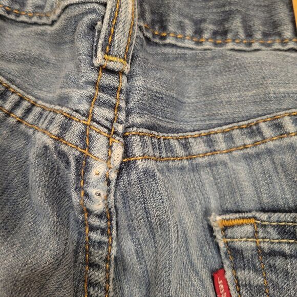 Levi Denim Jeans 514 33x30 (Actual 32x26) Straight Soft Medium Wash Men's Pants - Picture 8 of 10